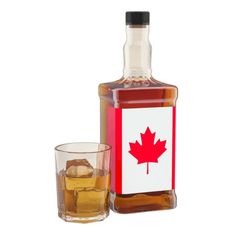 bottle of canadian whisky