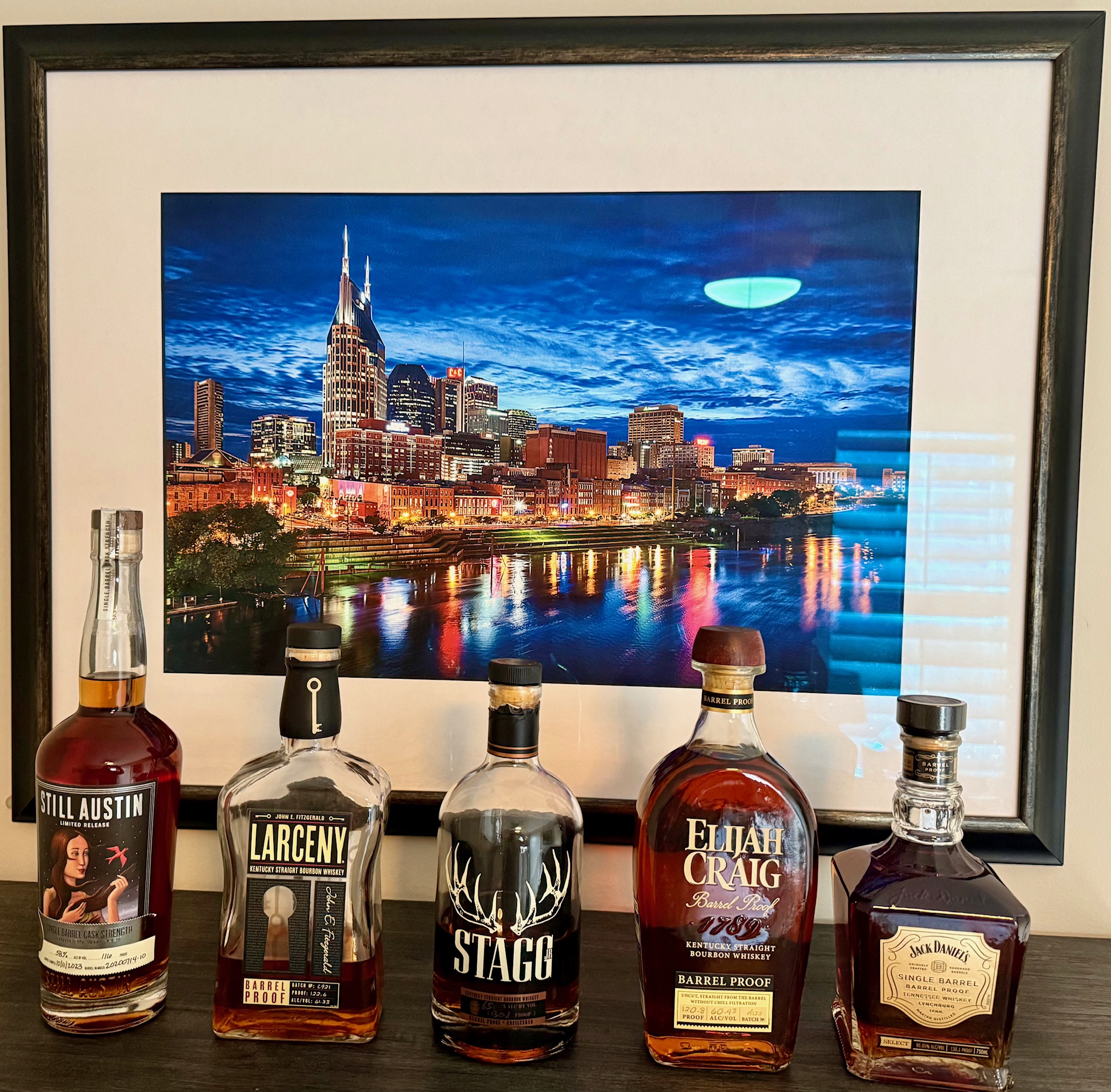 group of cask strength whiskey's