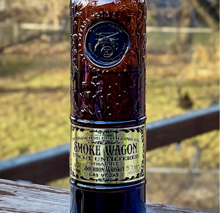 Bottle of Smoke Wagon Unchilled and Unfiltered Whiskey